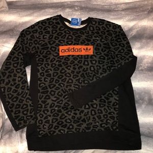 Adidas Sweatshirt Grey Leopard Print